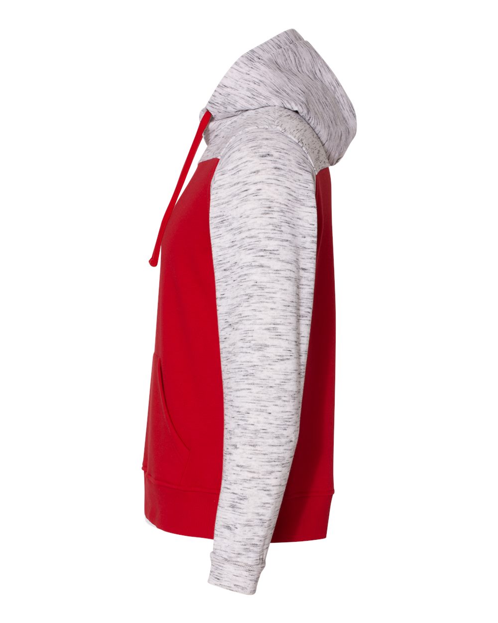 Men's Mélange Fleece Colorblocked Hooded Sweatshirt - 8676, custom hoodie or sweatshirt with logo imprint 7