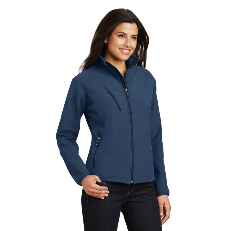 Port Authority Women's Textured Soft Shell Jacket. 7