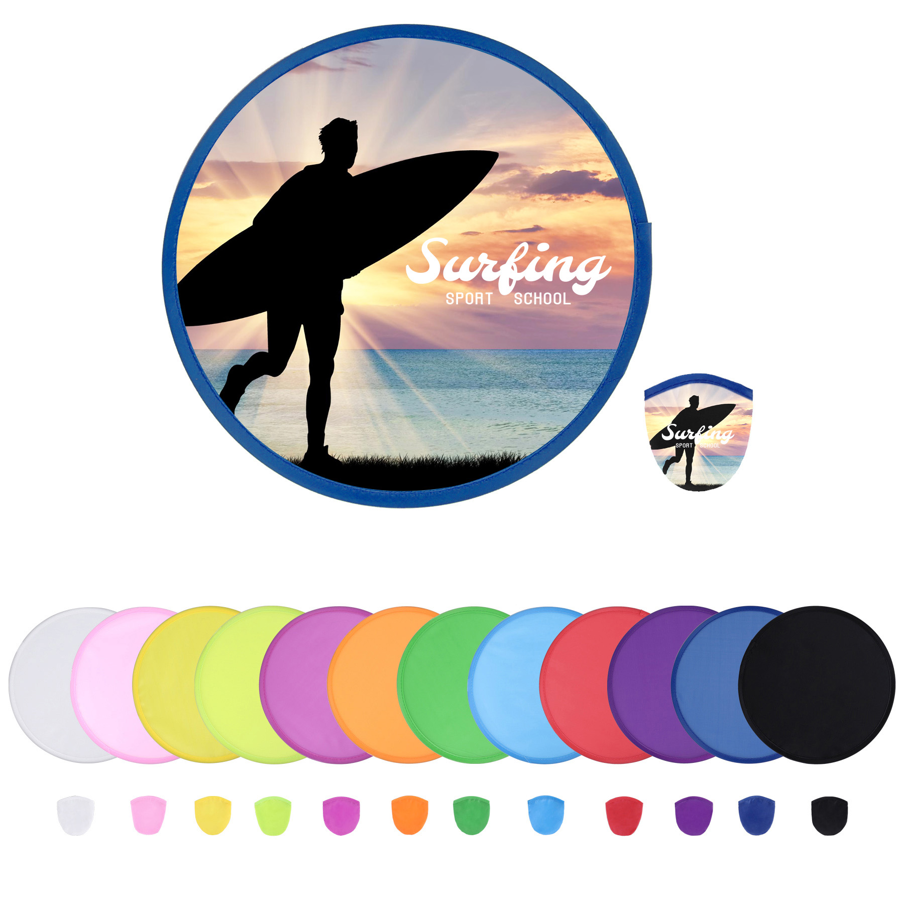 10" Fold Up Flying Disc with Pouch 10