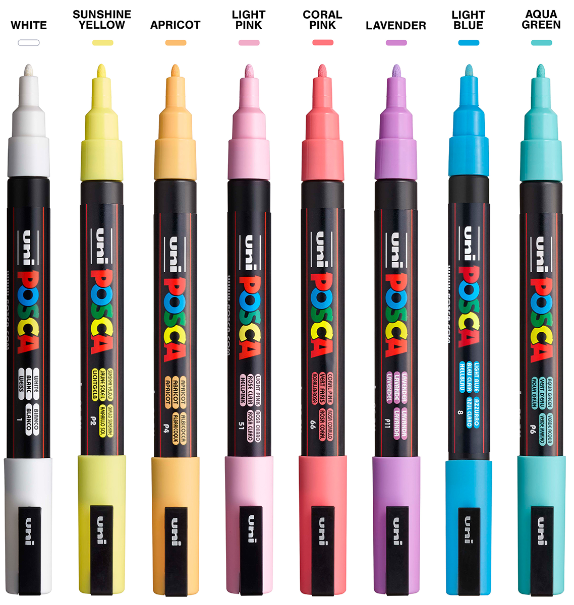 POSCA 8 Piece Soft Marker Set with Bag - Fine 5