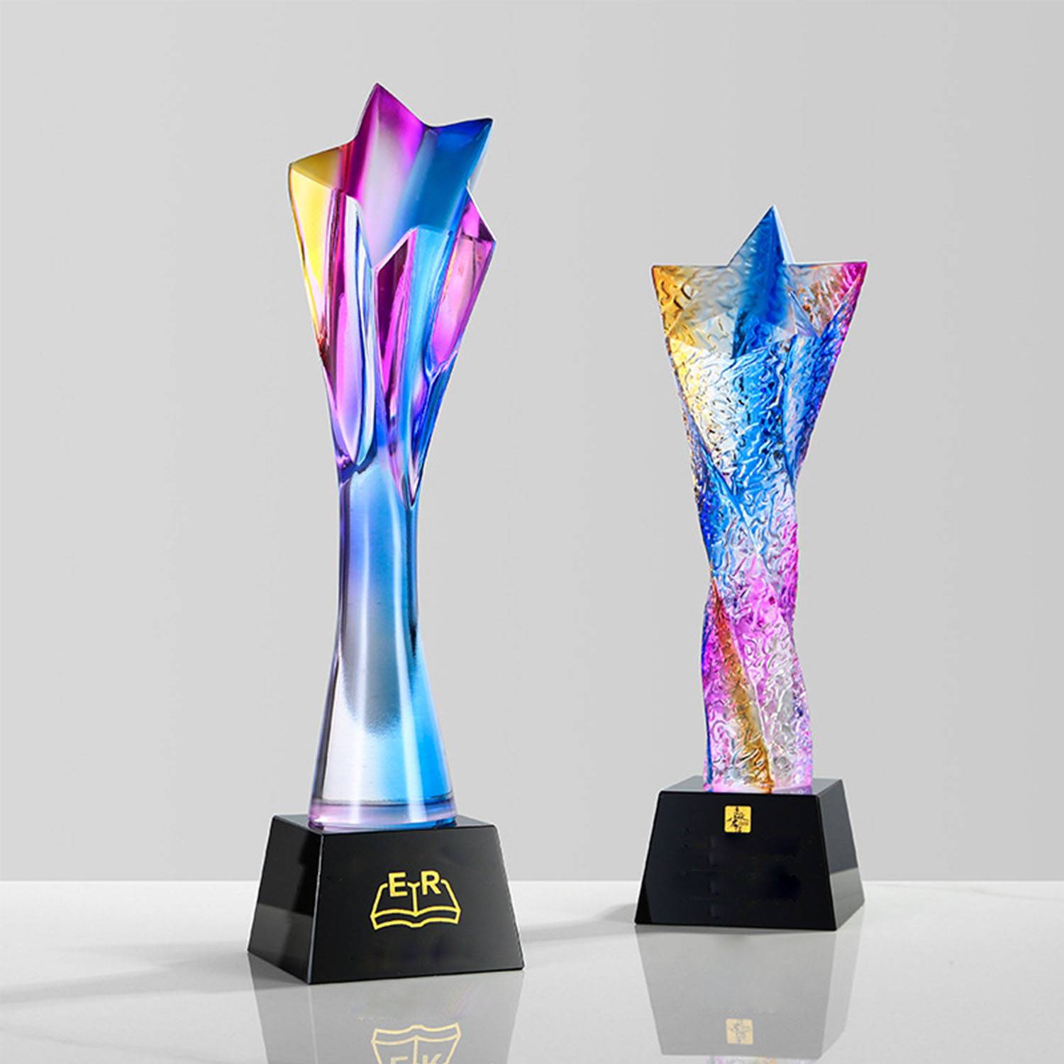 Colorful crystal trophy 4