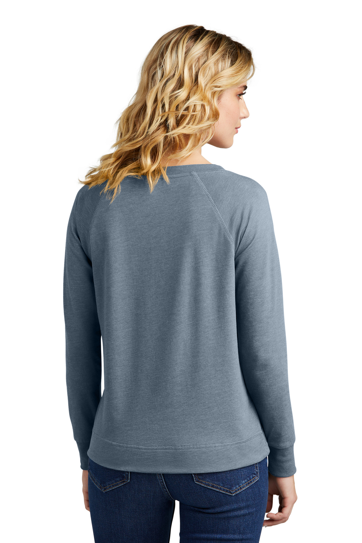 District Women's Featherweight French Terry Long Sleeve Crewneck DT672 36