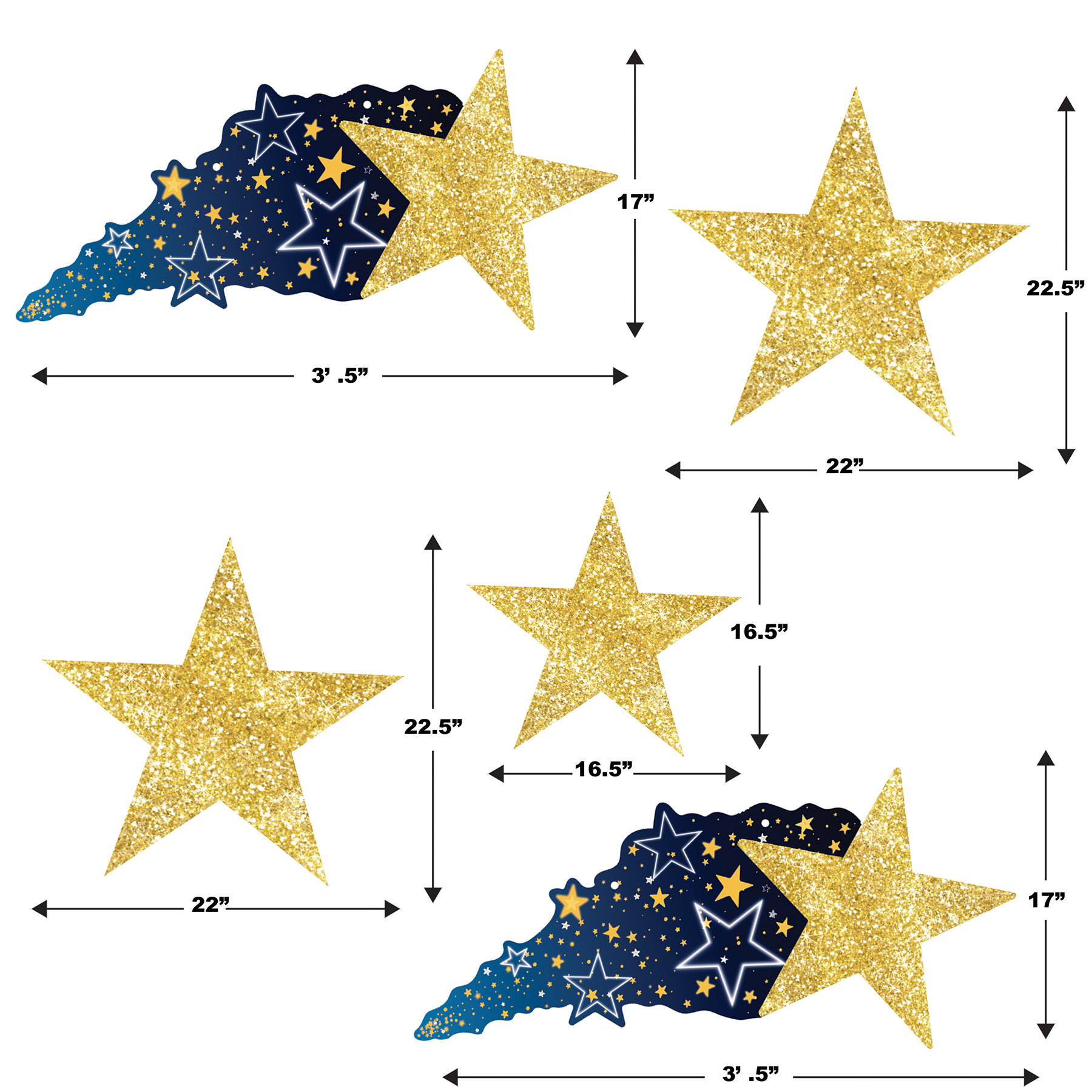Starry Night Hanging Shooting Stars 3