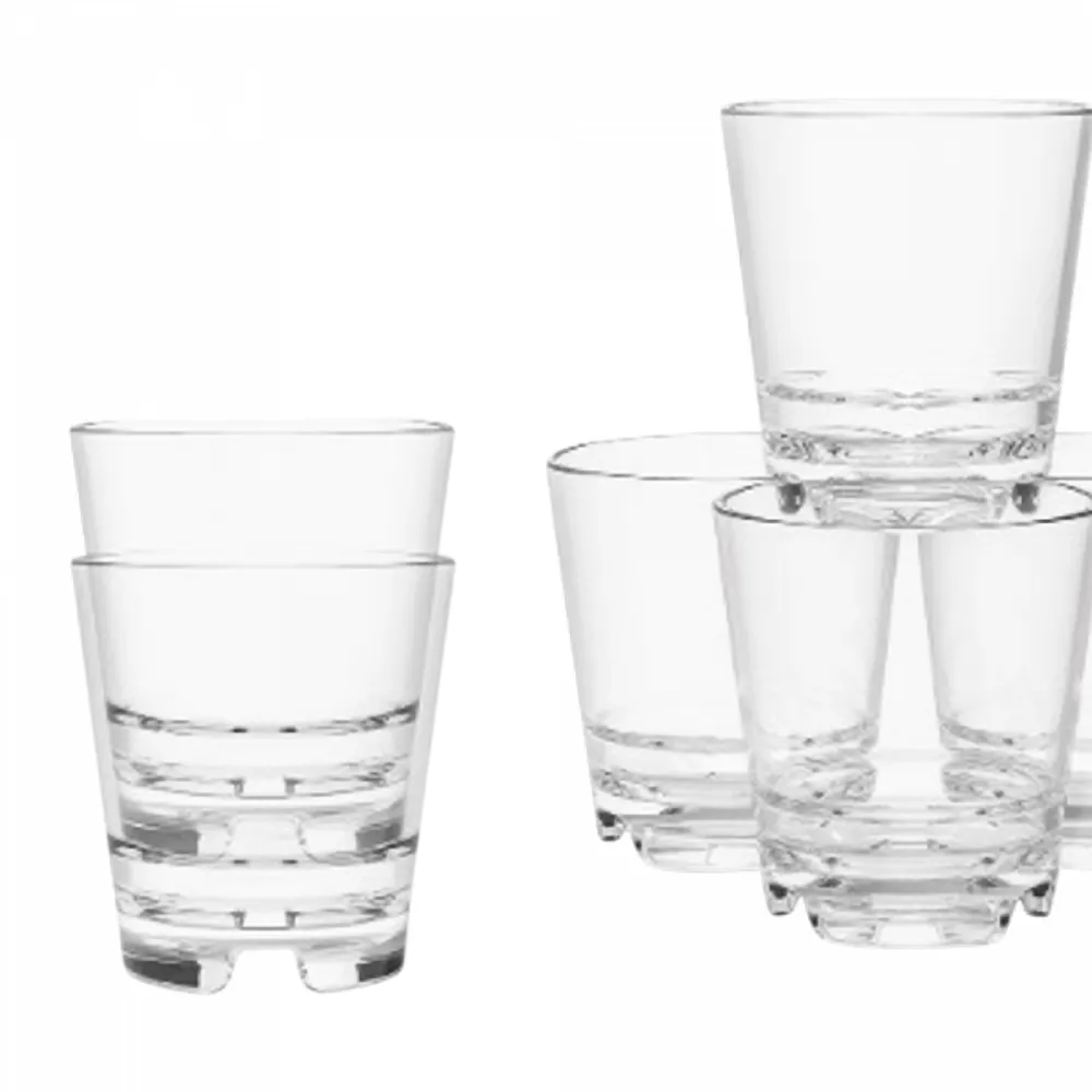 8oz. MS Plastic Stacking Rocks Glass 4