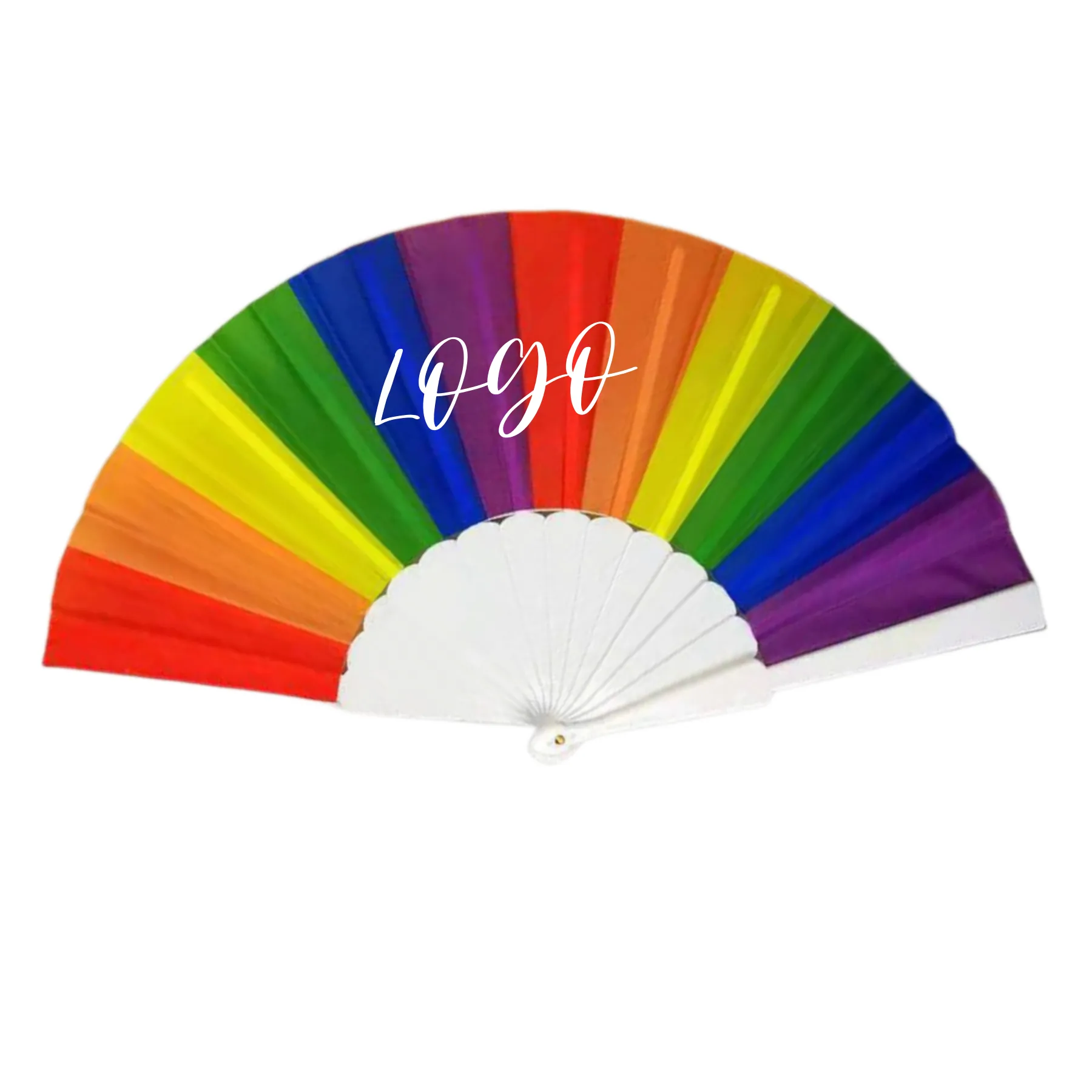 9" Rainbow Folding Fan 3