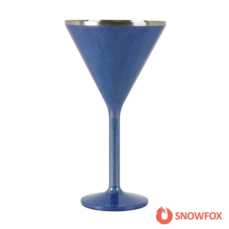 Snowfox® 8 oz. Double Wall Steel Stemmed Martini Glass 6