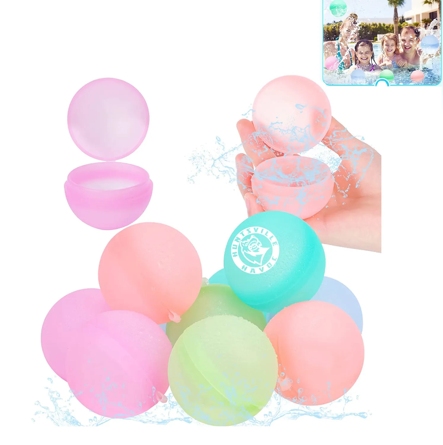 Summer Kids Reusable Water Balloons Refillable 4