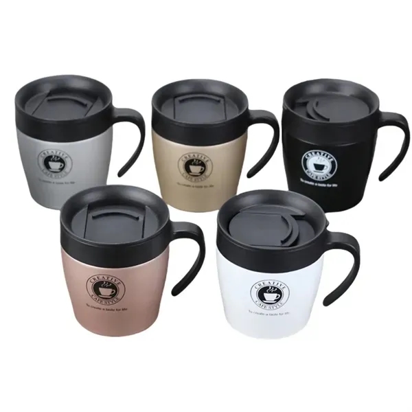 12 oz Insulated Coffee Mug with Handle and Lid Included 7