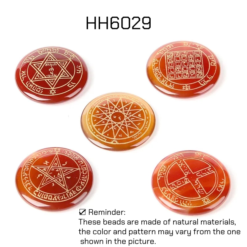 Engraved Pocket Stone Positive Rocks Gemstones Round 6