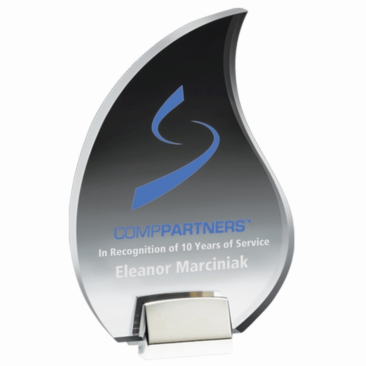 Flame Award w/ Chrome Base - 4 Color Process 6