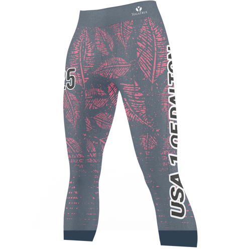 Women's Premium Quality Sublimation Yoga Capri Pants - 250G 3