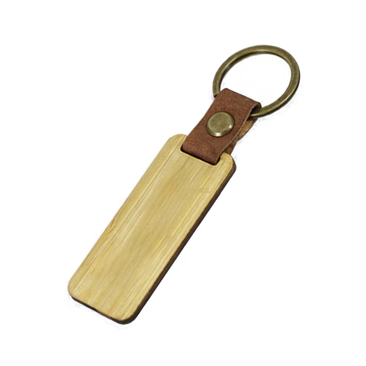 Wooden Rounded Rectangle Keychain 7