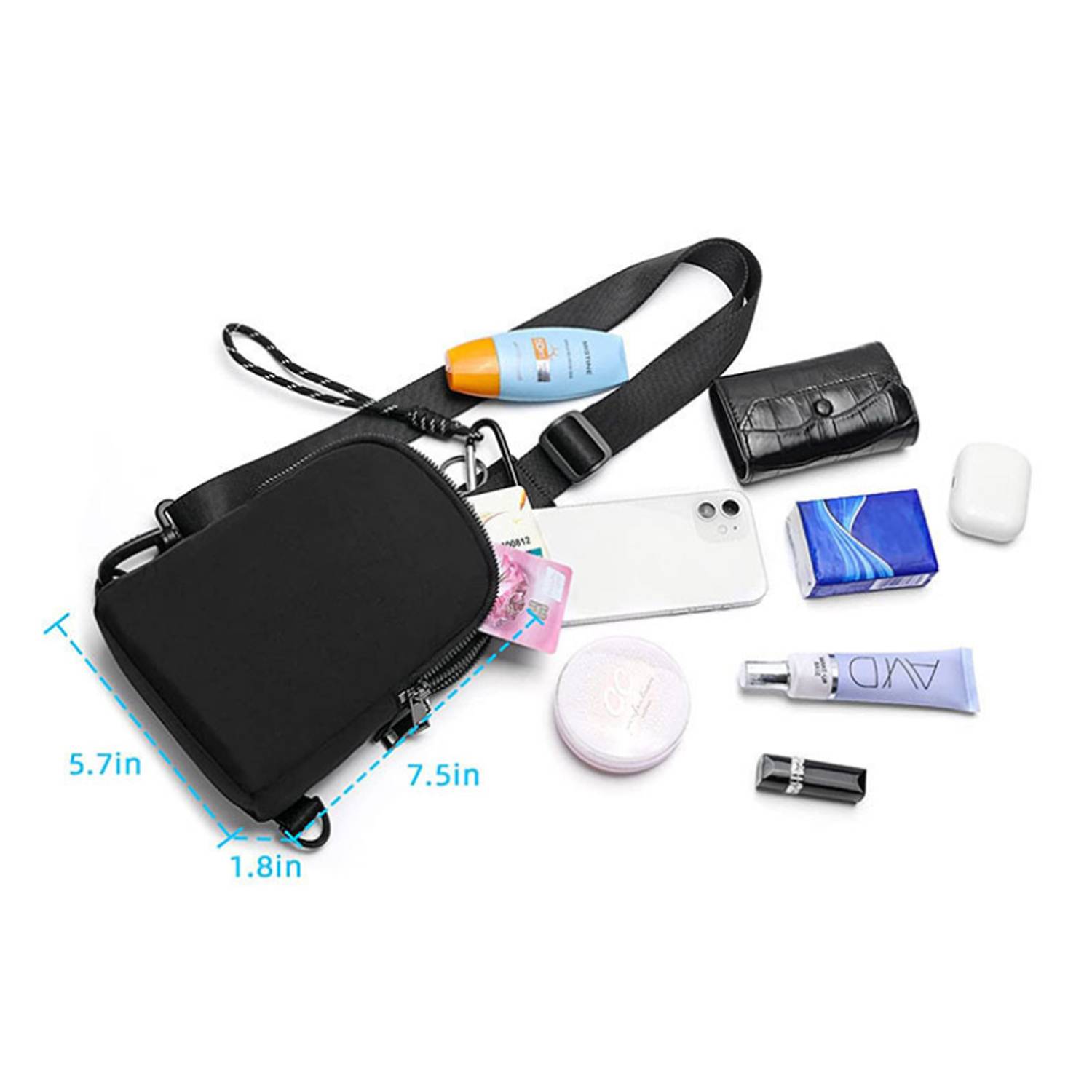 Shoulder Chest Pack Sling Bag Backpack with Key Chain 3