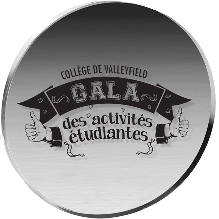 Clear Circle Paperweight (4" dia. x 3/8") Screen-printed