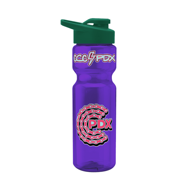 Blazer 28oz Transparent Bike Bottle w/Drink-thru Lid 2644