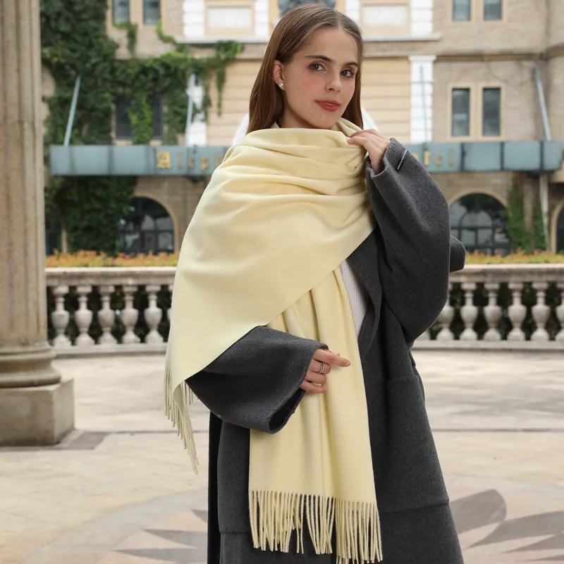 Warm Soft Wool Solid Knit Scarf Winter Scarf 13