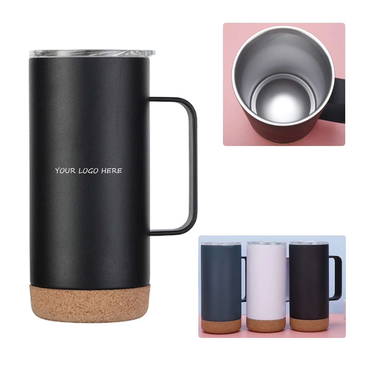 16Oz Explorer Vacuum Camp Mug With Cork Bottom 1