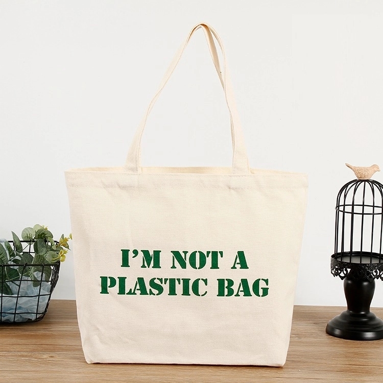 Cotton Canvas Tote Bag, custom tote bag with logo imprint 2