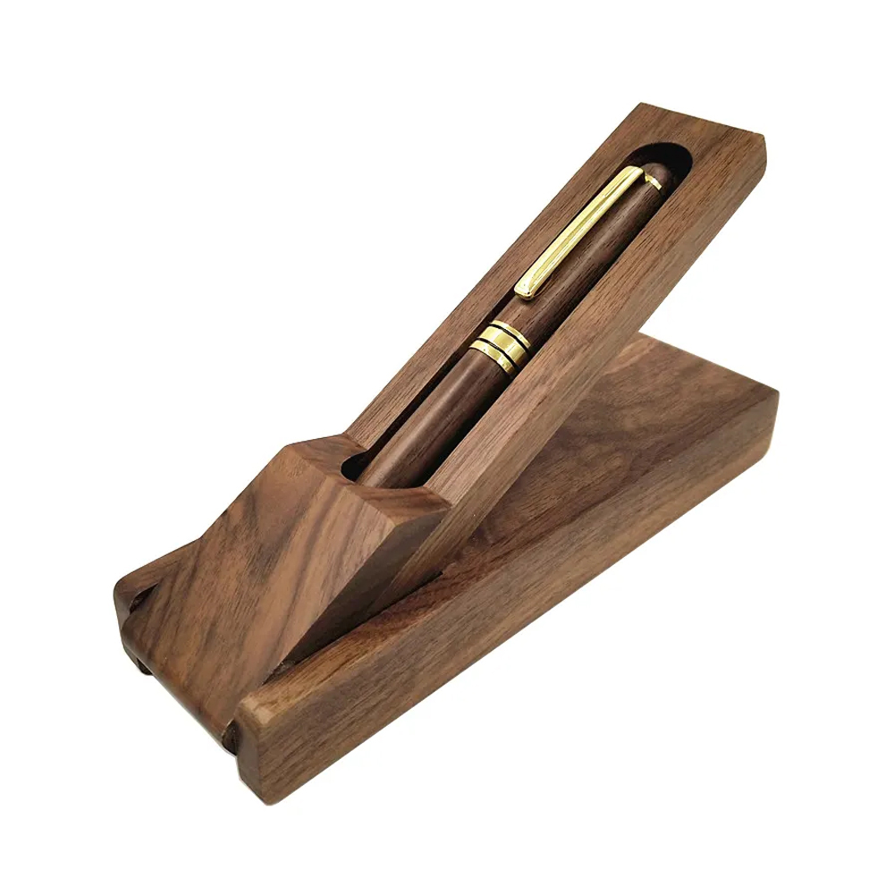 GreenGift - EcoLuxe Rosewood Roller Pen Set 2