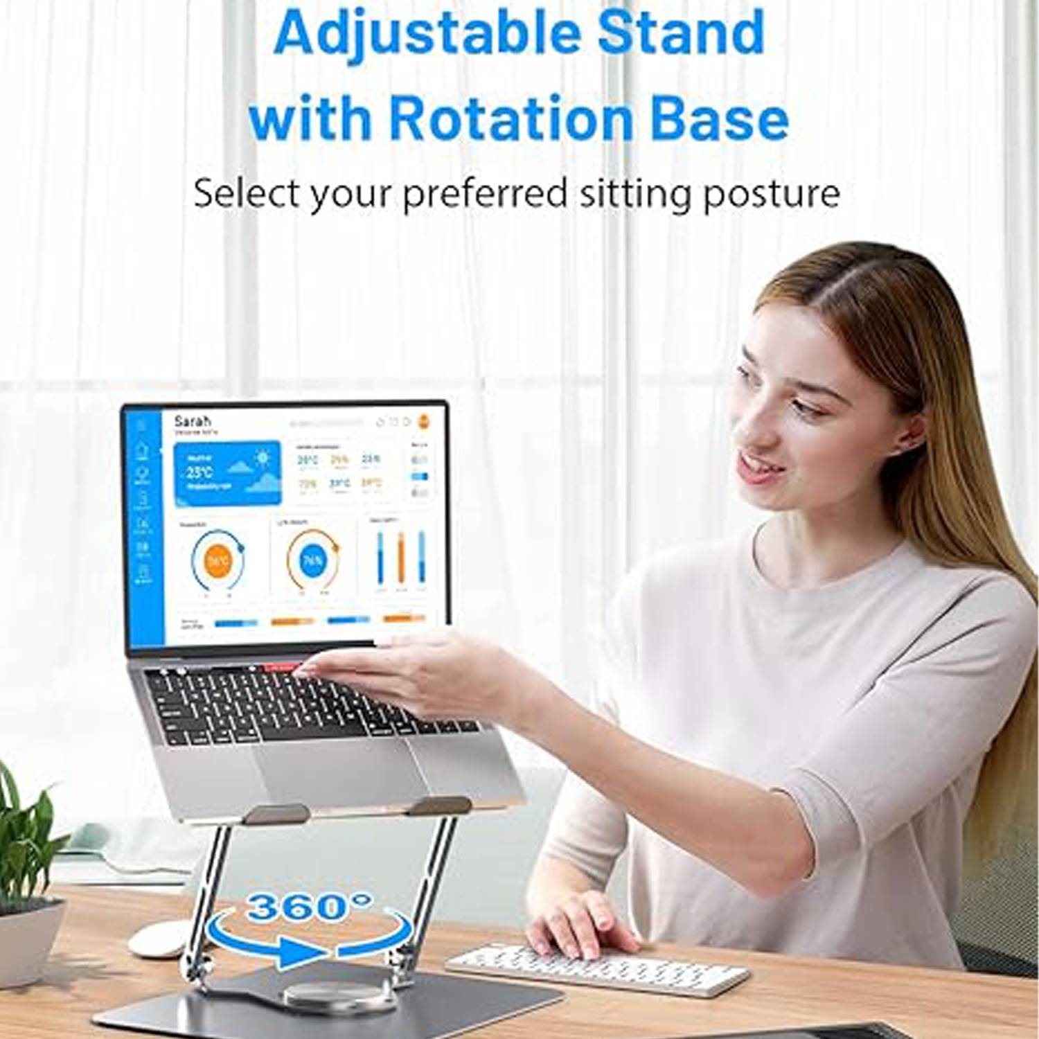 Semiconductor Laptop Cooler Stand – Adjustable Rotating Base 7