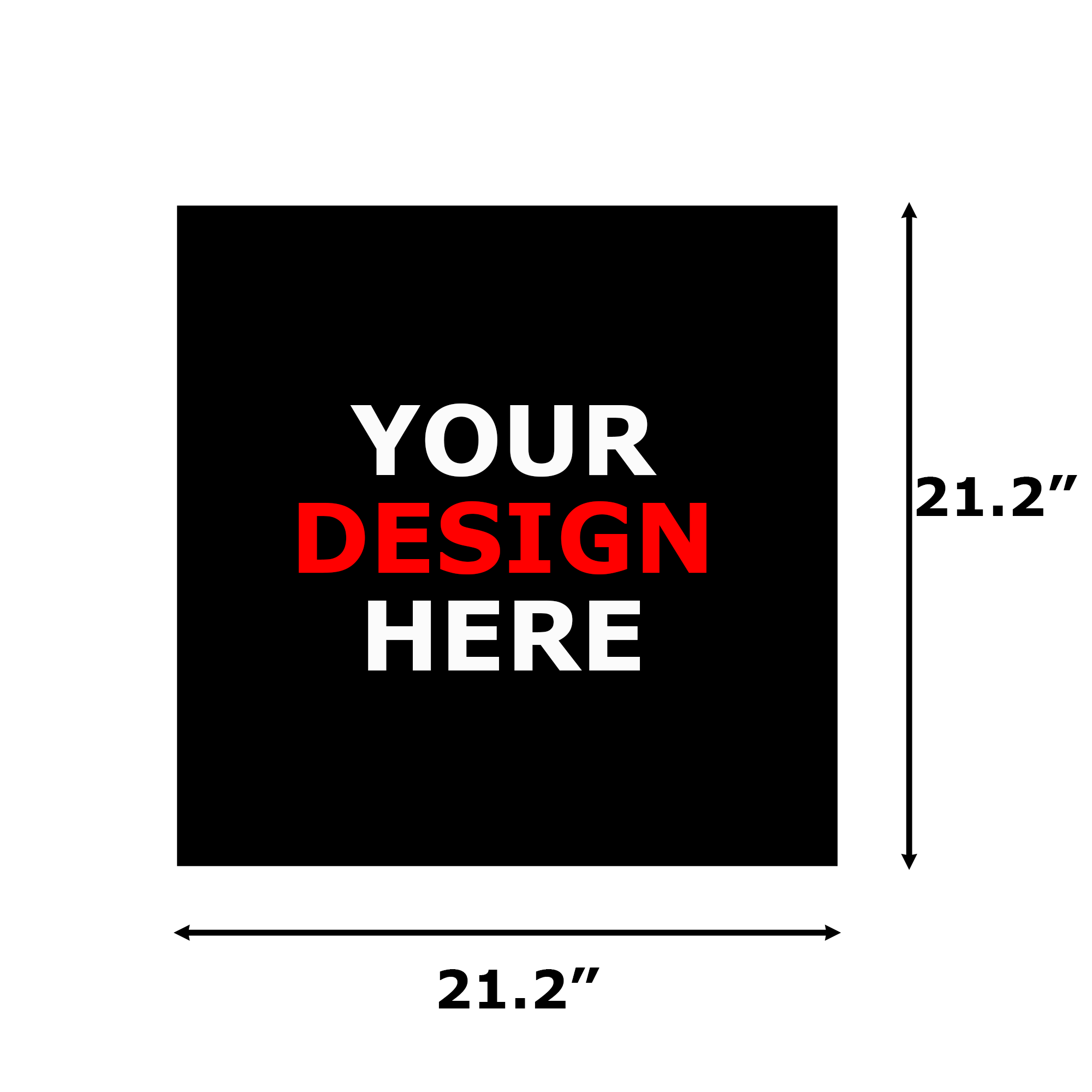 21" Custom Soft Polyester Square Bandannas 1