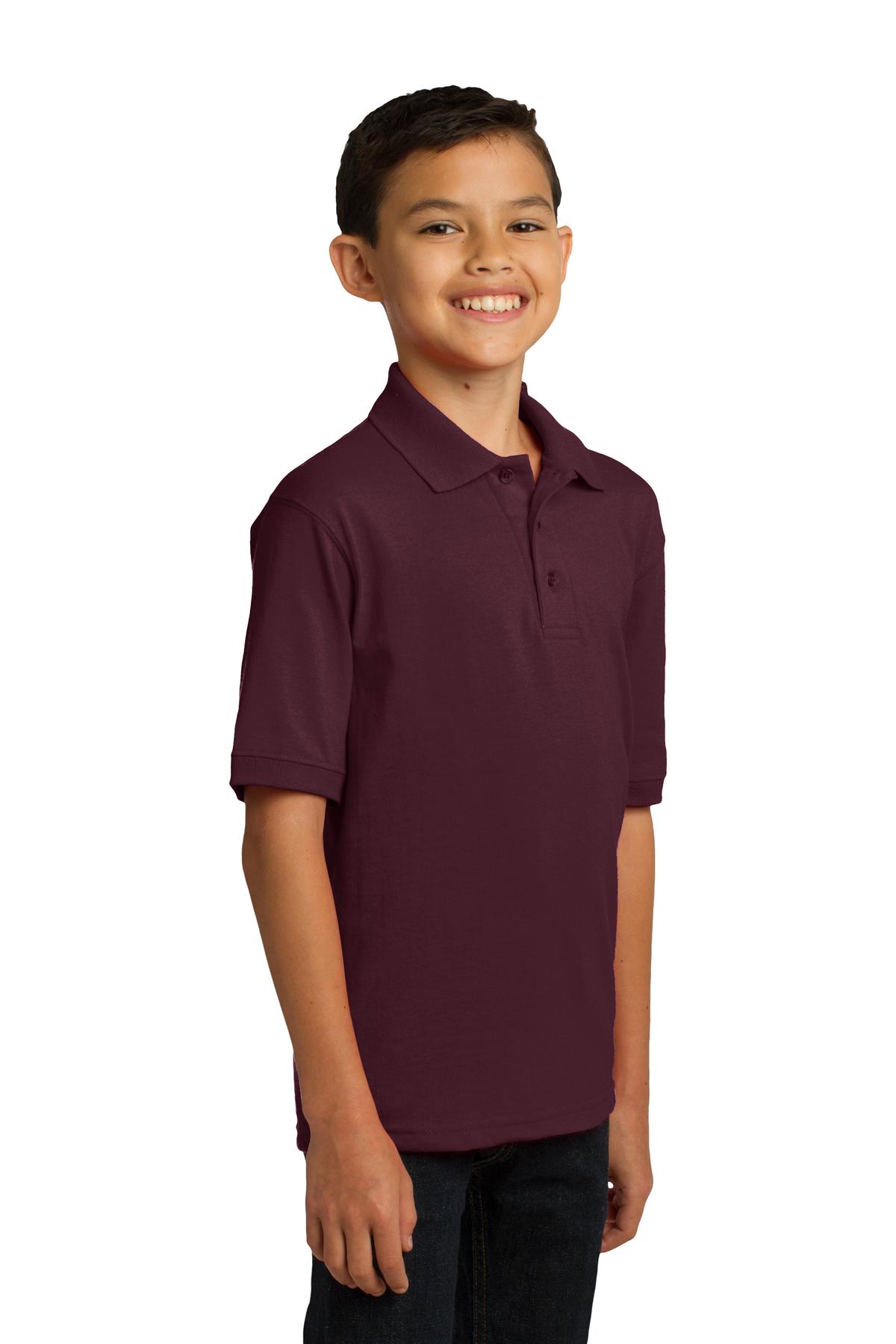 Port & Co Youth Core Blend Jersey Knit Polo. KP55Y 32