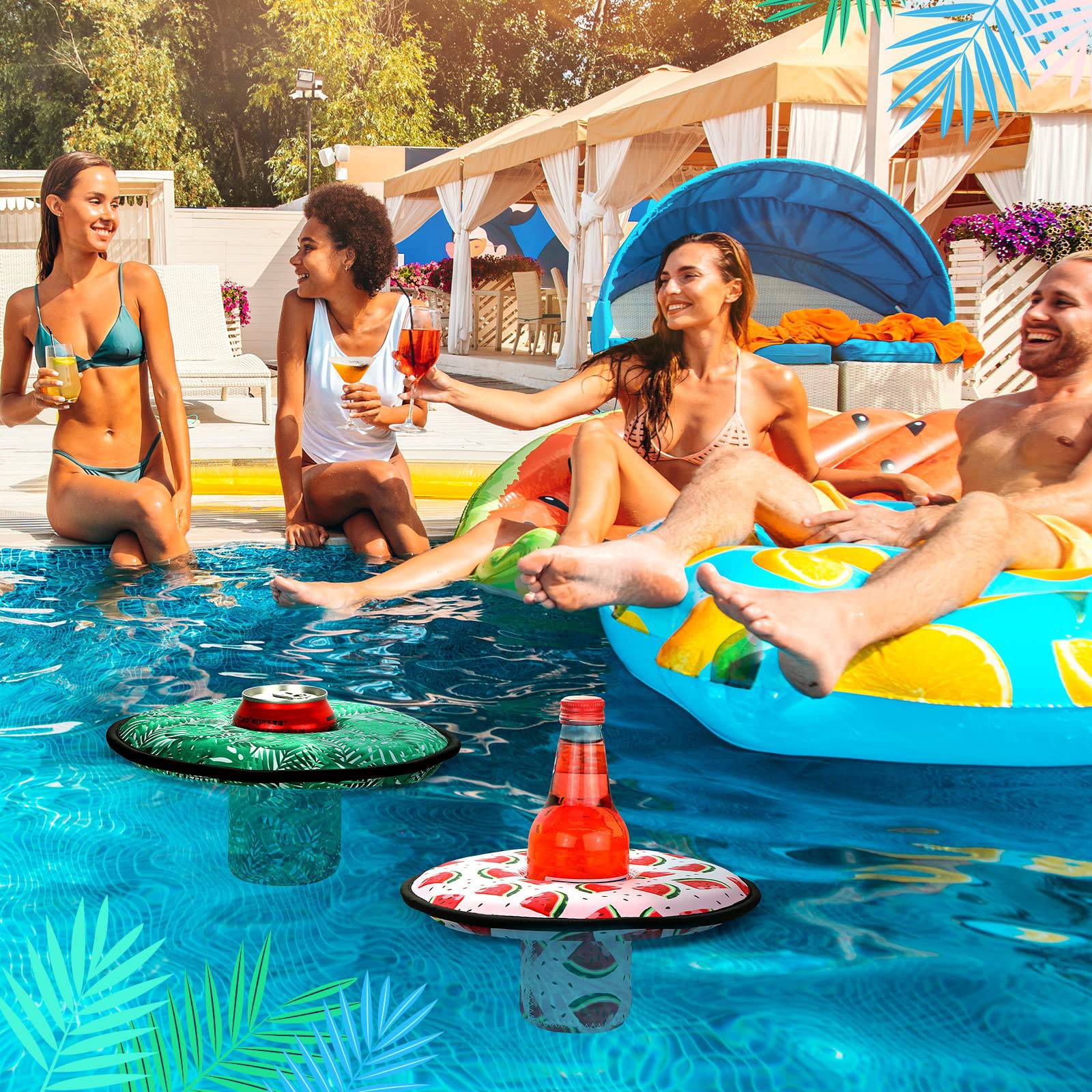 Neoprene Beer Bottle Floating Water Beverage Holder 2