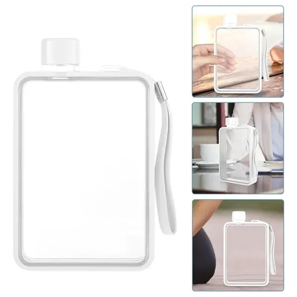 13 Ounce Flat Water Bottle - Sleek & Durable Polycarbonate 12