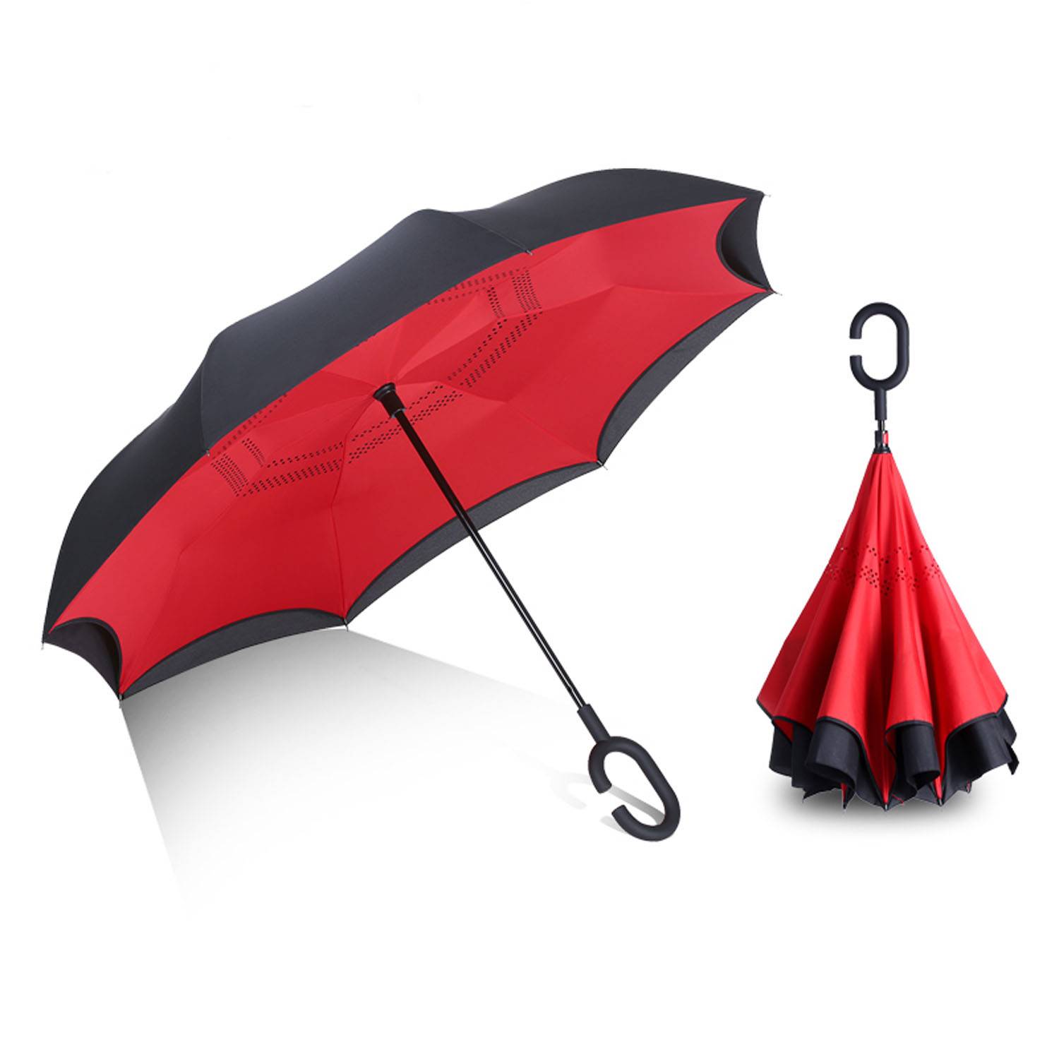 C-Shaped Handle Windproof Reverse automatic Folding Umbrella 9