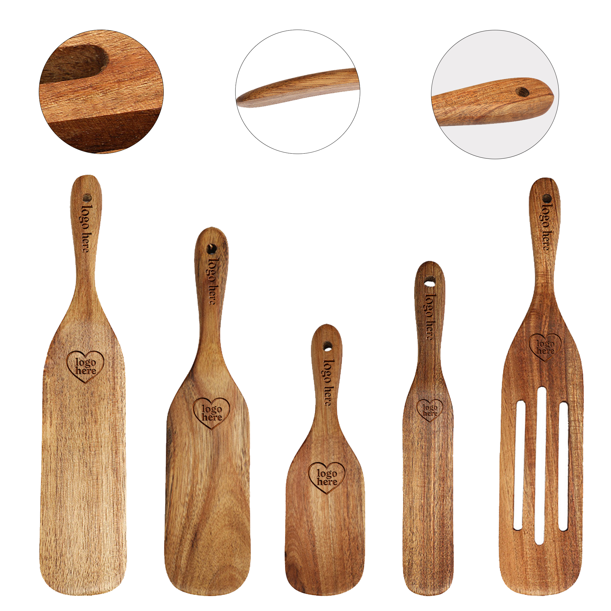 5 Piece Teak Spatula Set for Cooking and Baking 1
