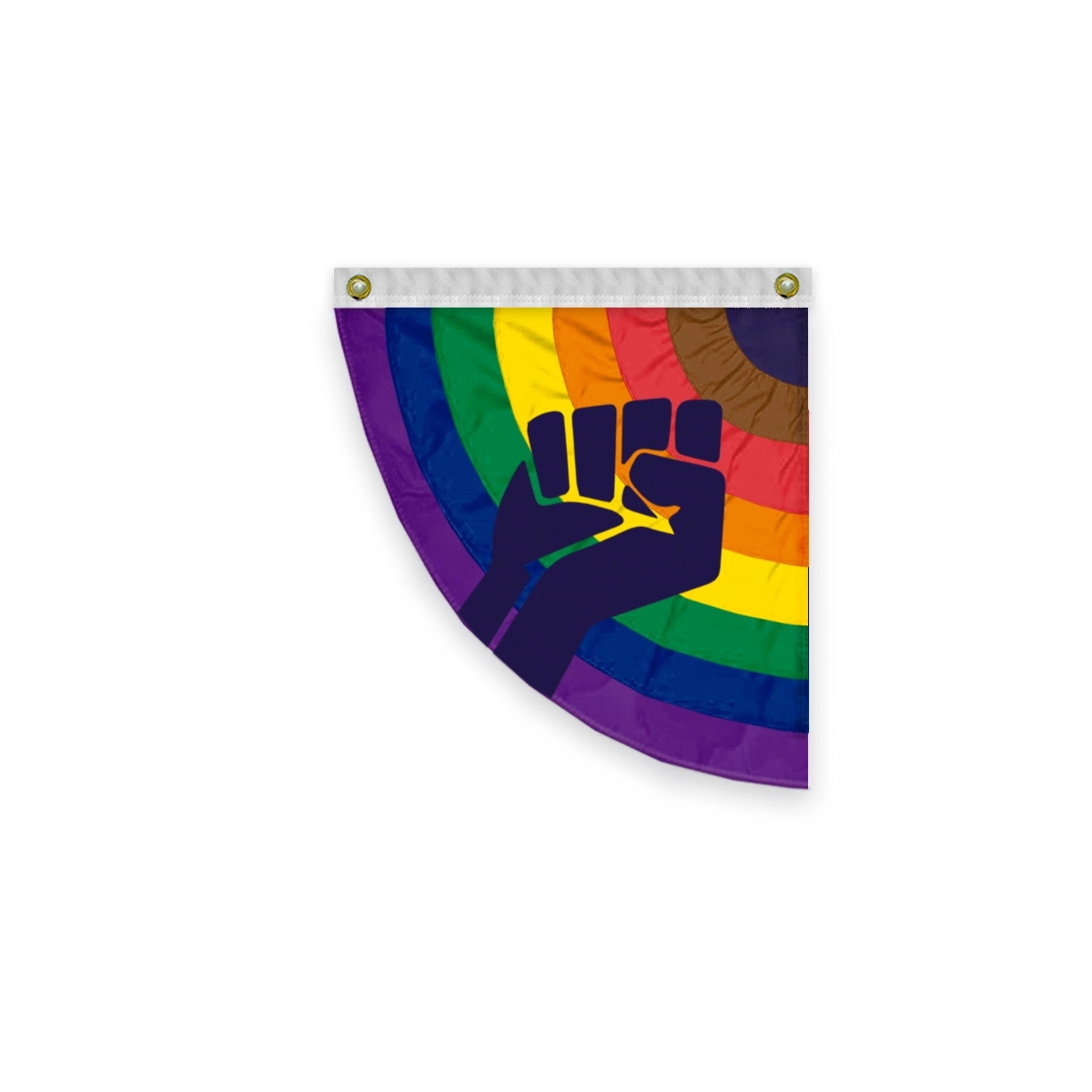 3'x3' POC with fist Pleated Half Fan- Left Side 1