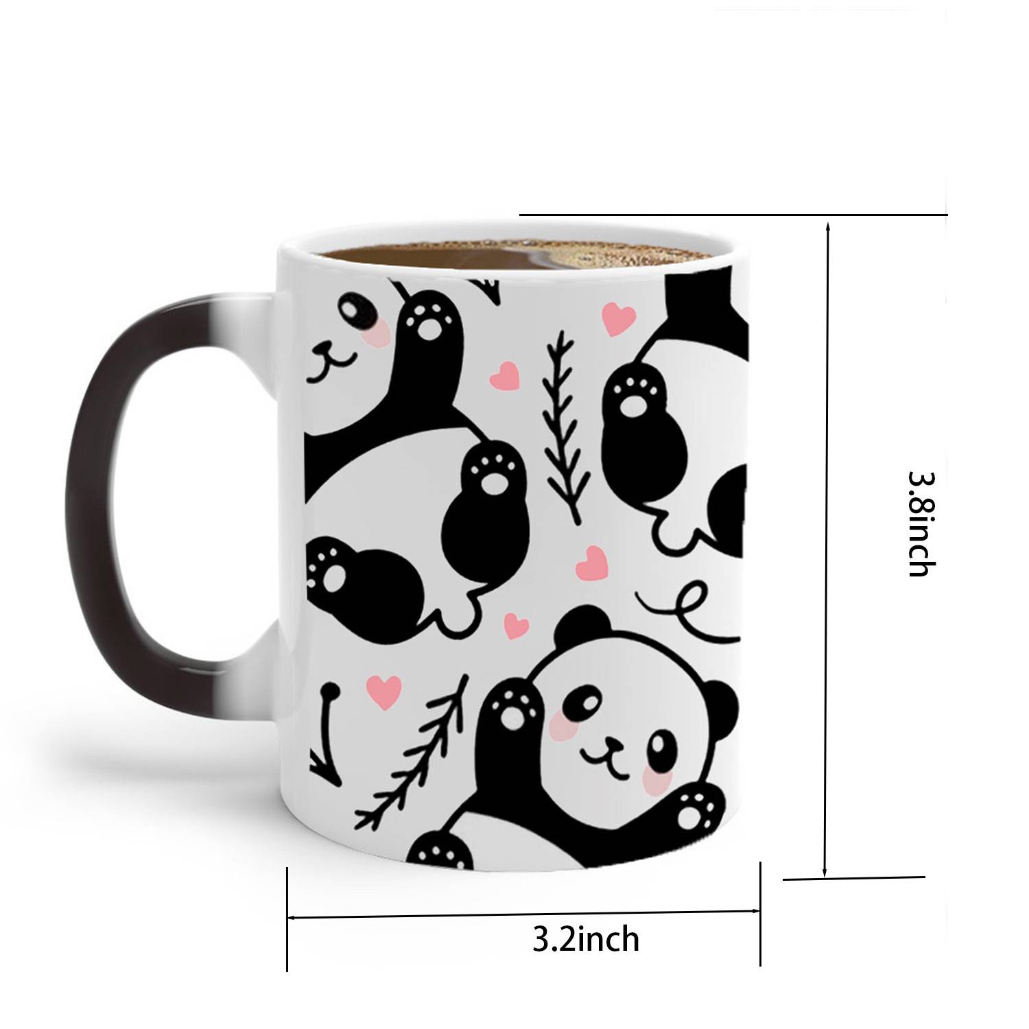 12oz Panda Ceramic Color-Changing Mug for Office 2