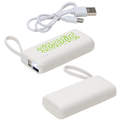 Chancellor 5000mAh Power Bank with USB-C Built-in Cable 13