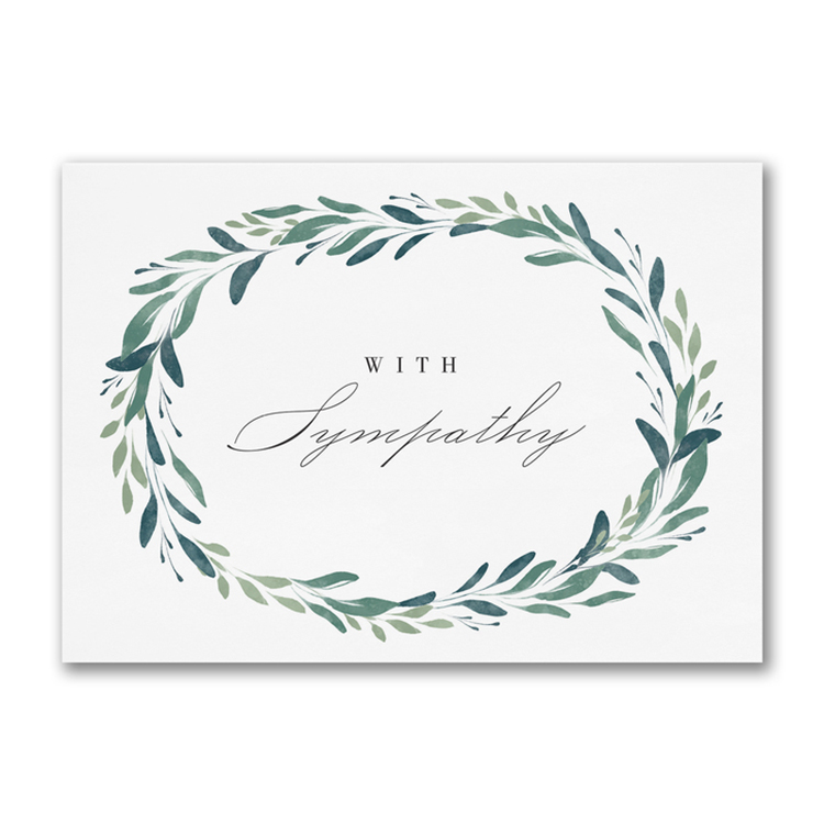 Greenery Remembrance Sympathy Card 3