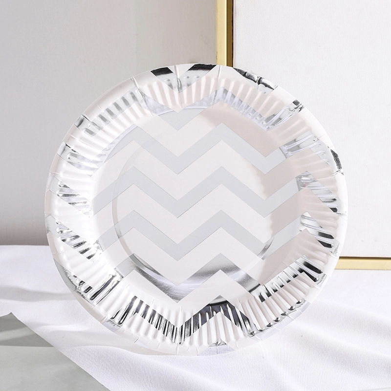 Custom 7" Disposable Party Picnic Salad Dessert Paper Plate 13