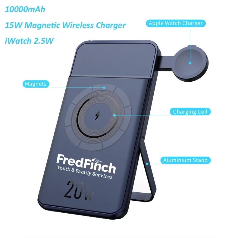 Fast Charge with Stand MagSafe Wireless Charging Power Bank 5