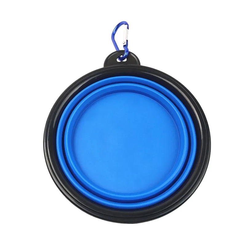 Full Color Outdoor TPE Rubber Dog Bowl 5"L x 3.5"W x 2"H 2