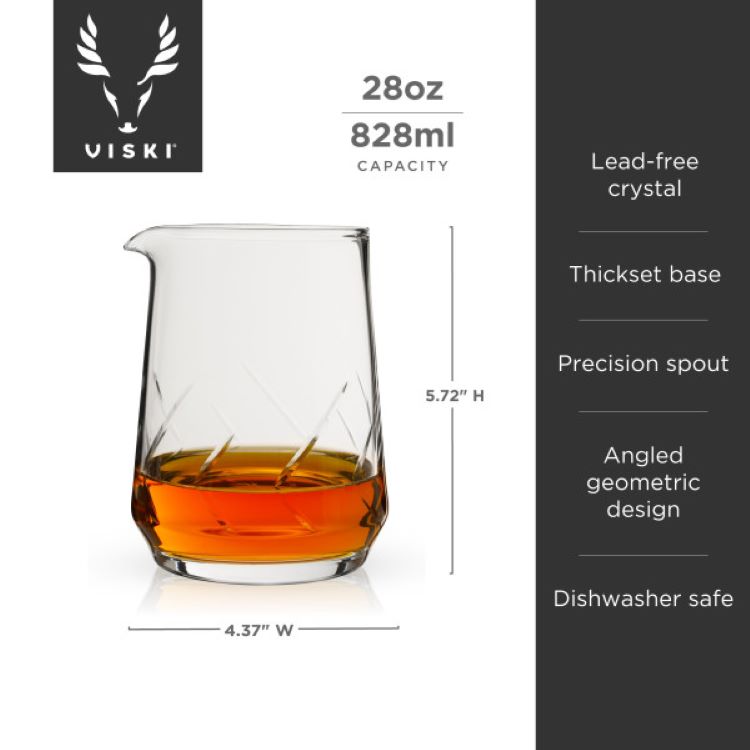 Viski® Burke Cocktail Mixing Glass 9