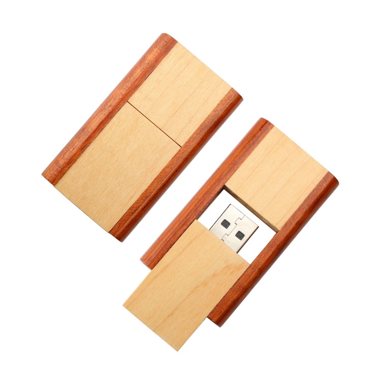 2 GB swivel wood usb drive 8