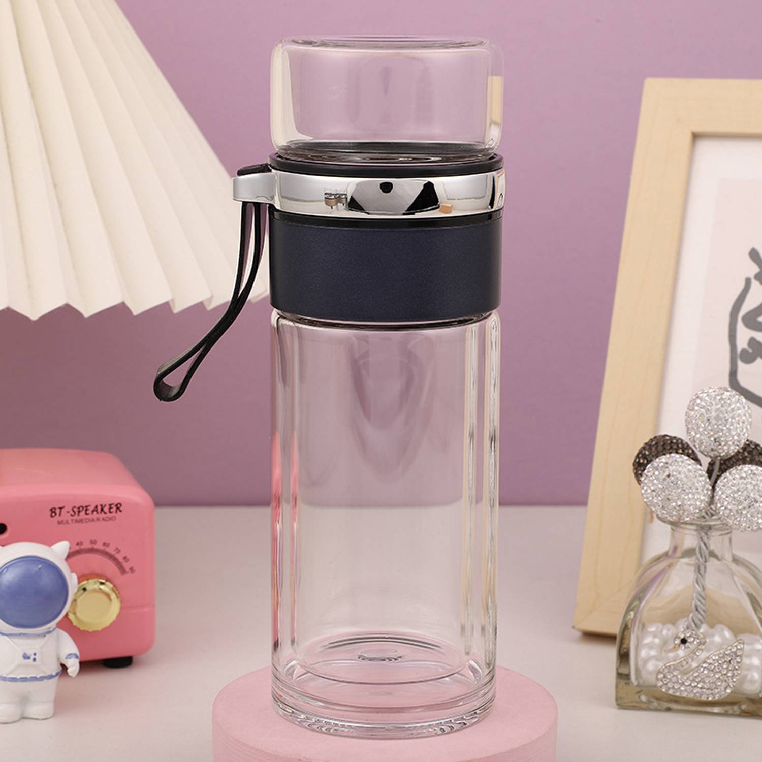 Business tea separated double layer insulated glass cup 5