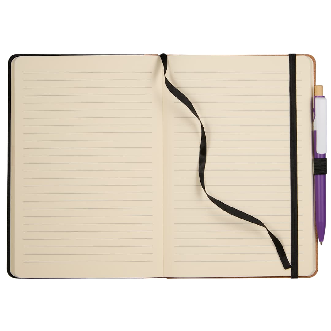 5.5" x 8.5" Recycled PET and Cork Bound Journal 15