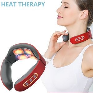 4 Heads Neck Massager With Heat Therapy And Magnetic Electrode Pads 8