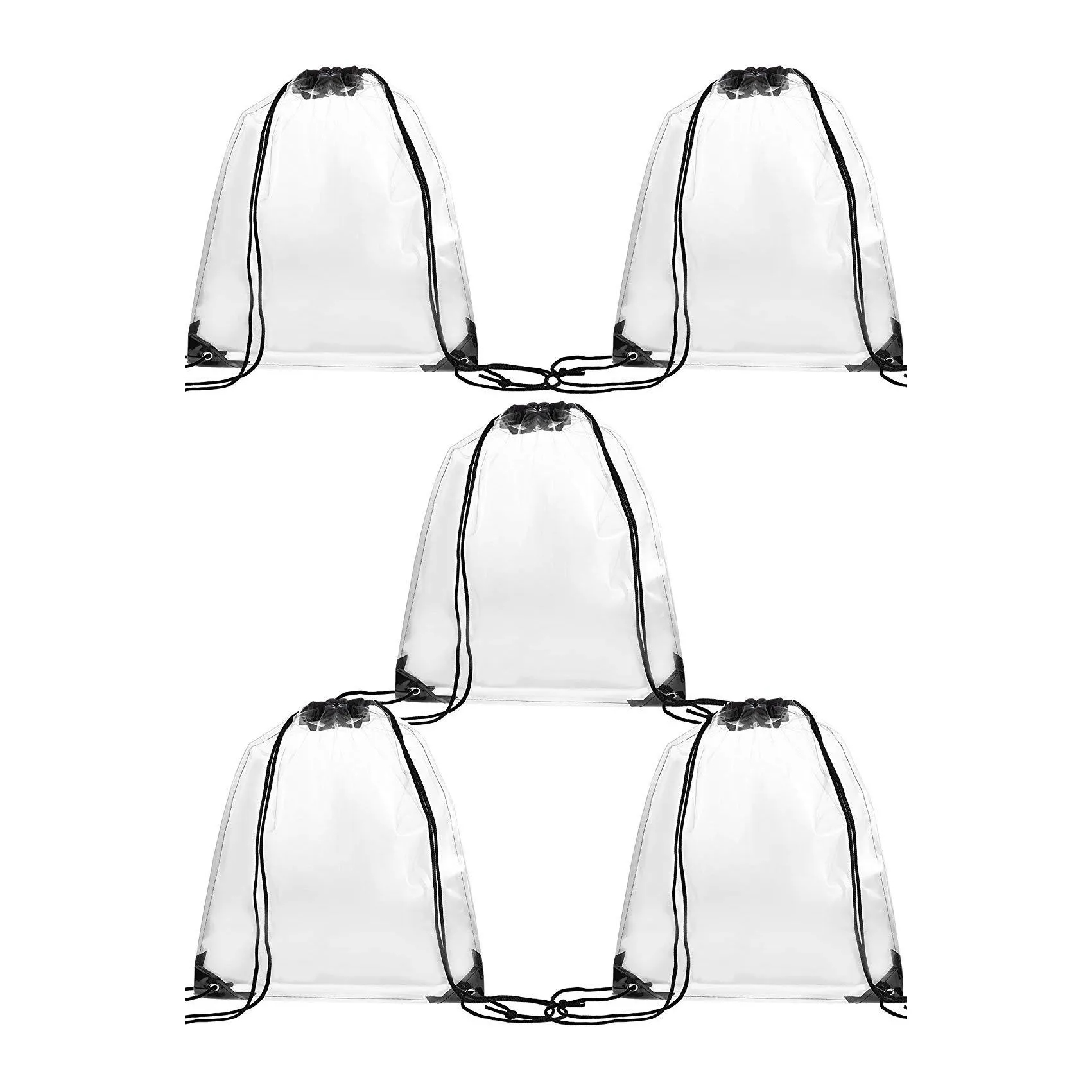 Clear Vinyl Drawstring Backpack Bag 6