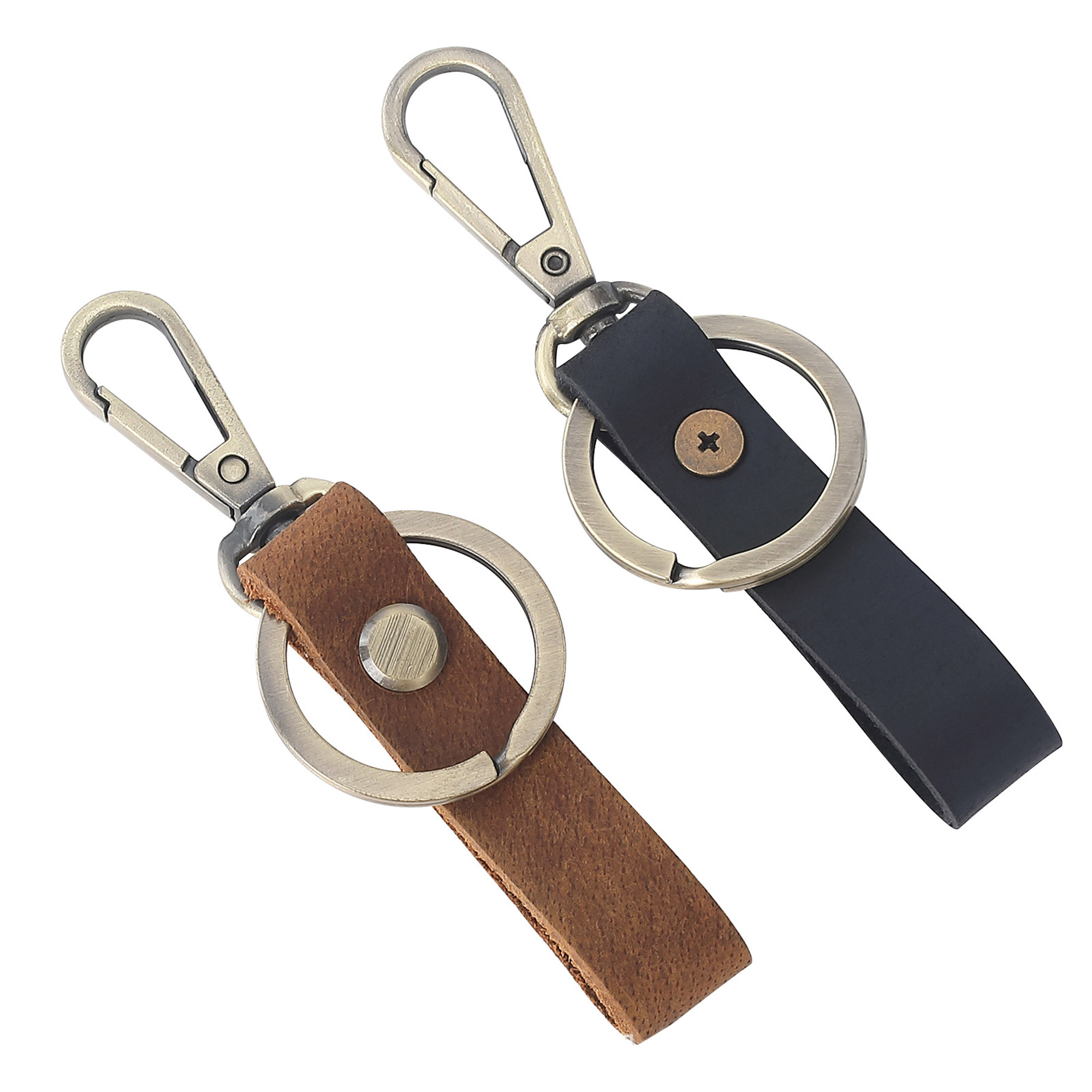 Retro Leather Car Key Rings 2