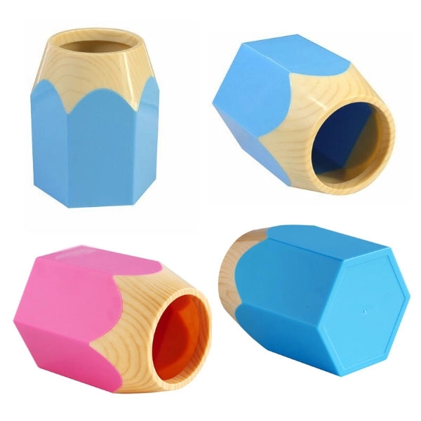 Pencil Shape Plastic Pen Holder 6