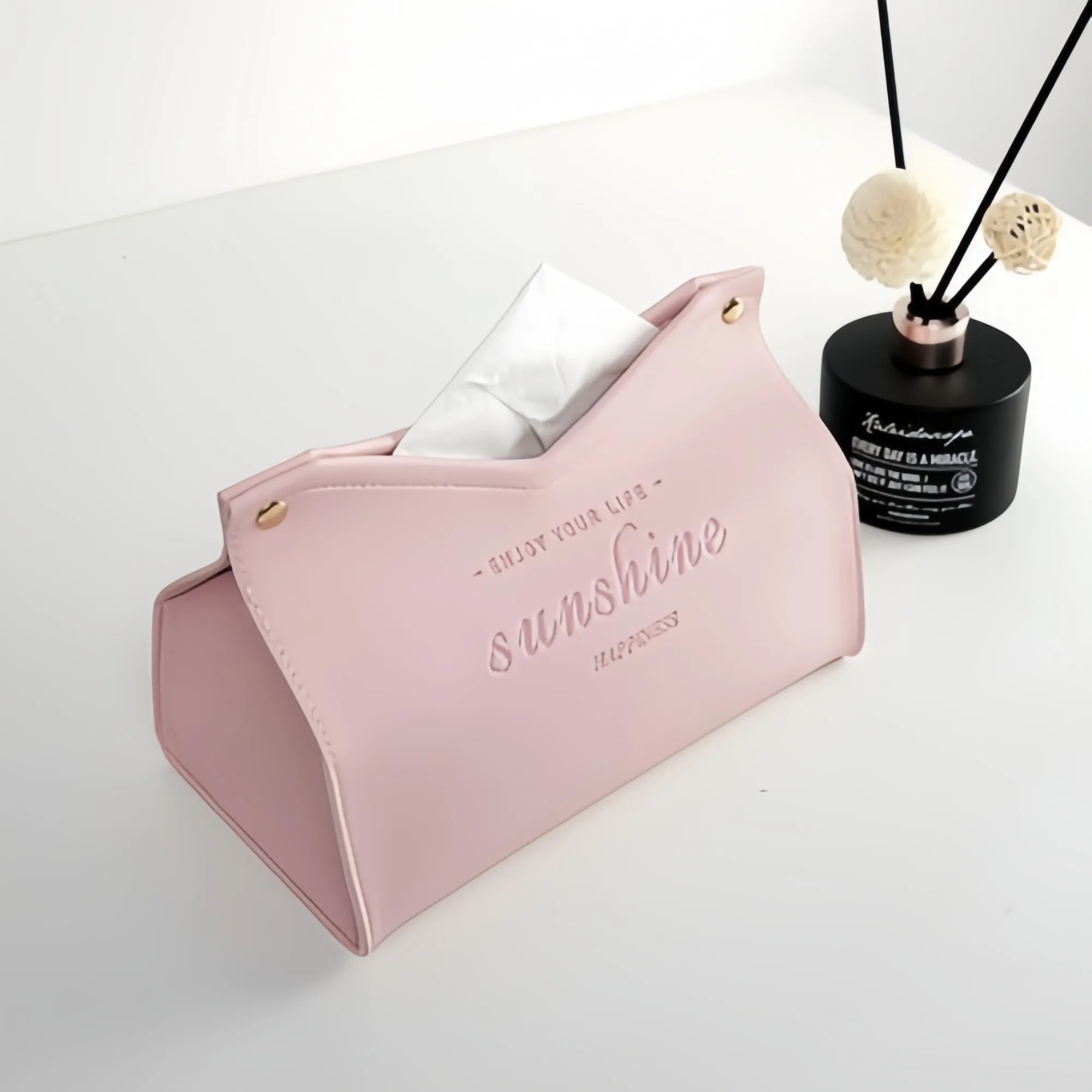 Leather tissue box 8