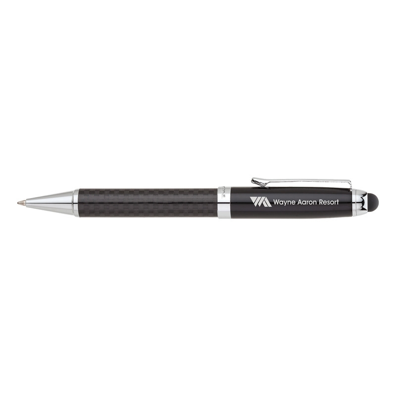 Carbon Fiber Pen, Business Card Case and Chrome Keyring Set 12