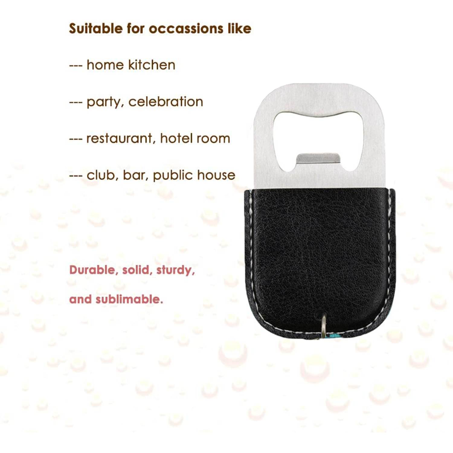 Bottle Opener w/Leather Cover 4