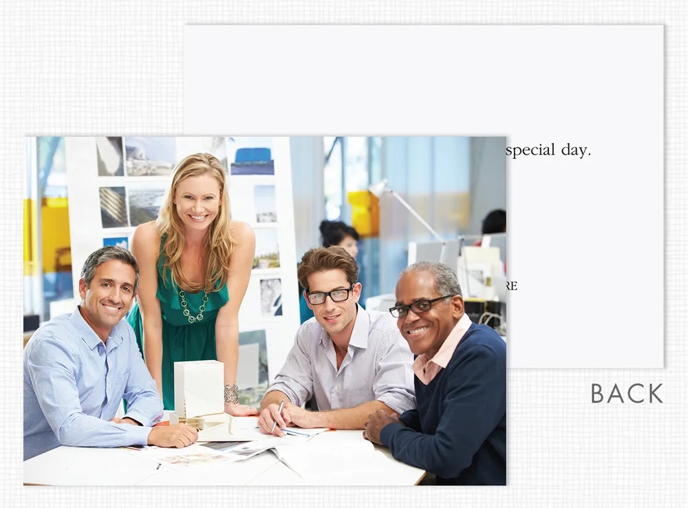 Custom Greeting Card (Horizontal, Deluxe Size, Flat) 2