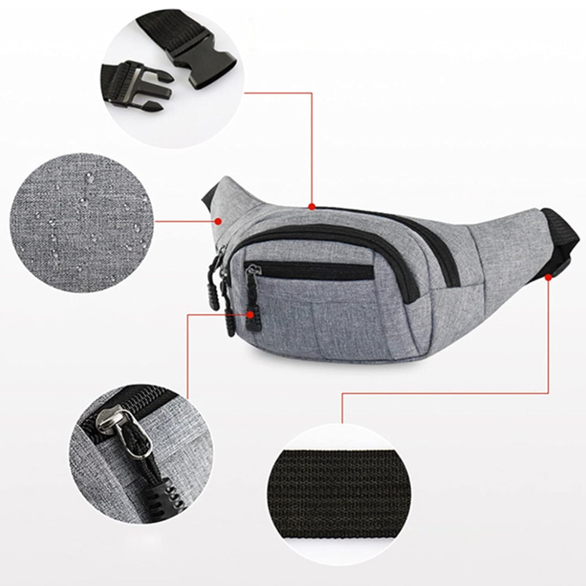 Multi-Pocket Waist Bag for Travel & Outdoor Activities 6